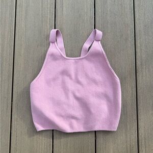 Pink Tank Knit Crop Top — Medium — Knits by Los Angeles Apparel